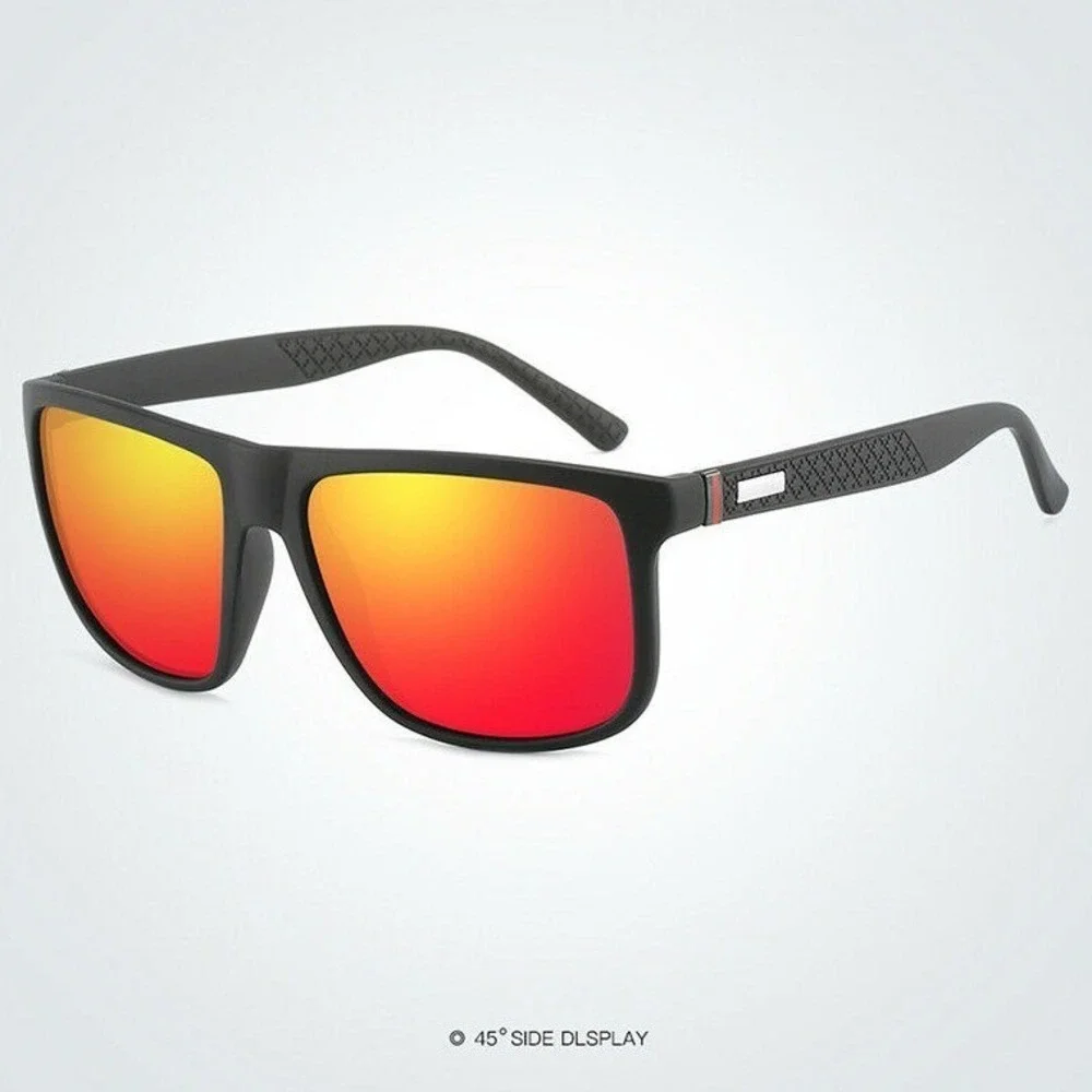 Men's Sunglasses‎ Red Mirrored Lens Reflective Driving Fishing Golf Sport Classy